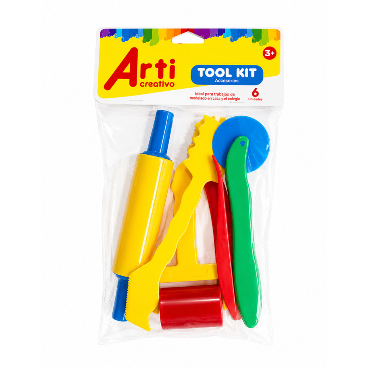 TOOL KIT DE HERRAMIENTAS PLÁSTICAS X 6 PZAS. ARTI CREATIVO