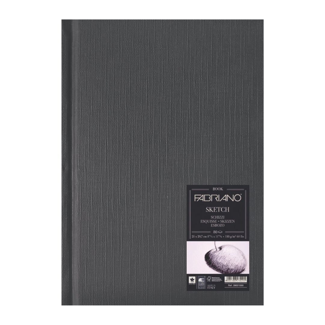 CUADERNO DE DIBUJO Y BOCETOS SKETCH BOOK FABRIANO 80 HOJAS 110 GRAMOS