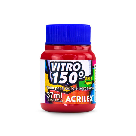 PINTURA VITRO 150° ACRILEX - ROJO ESCARLATA