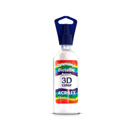 PINTURA ACRILEX DIMENSIONAL METALLIC 3D - BLANCO