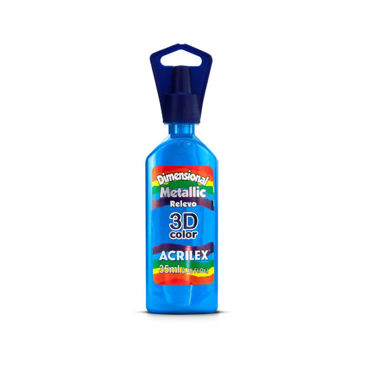 PINTURA ACRILEX DIMENSIONAL METALLIC 3D - AZUL