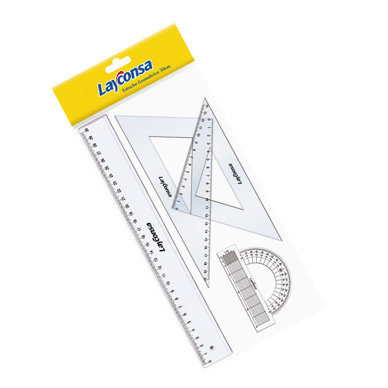 Estuche Geométrico Layconsa x 30cm PP Eco