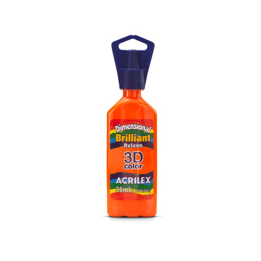 PINTURA ACRILEX DIMENSIONAL BRILLIANT 3D - NARANJA