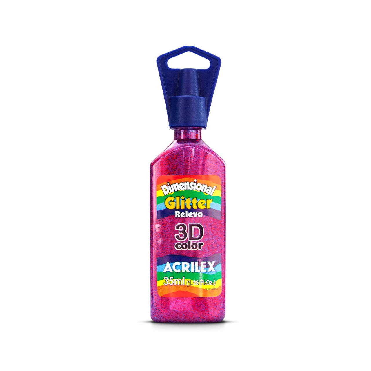 PINTURA ACRILEX DIMENSIONAL GLITTER 3D - ROJO