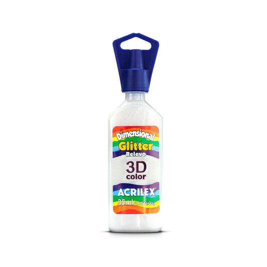PINTURA ACRILEX DIMENSIONAL GLITTER 3D - CRISTAL