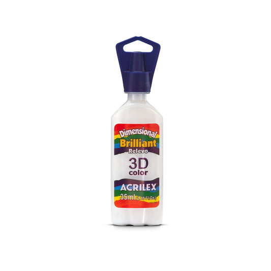 PINTURA ACRILEX DIMENSIONAL BRILLIANT 3D - BLANCO