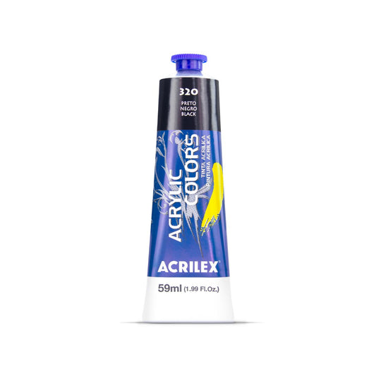 ACRILEX ACRYLIC COLORS X 59 ML. - NEGRO