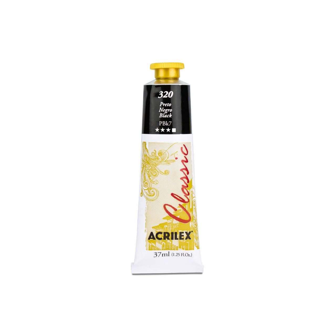 ACRILEX OIL COLORS CLASSIC X 37 ML. - NEGRO