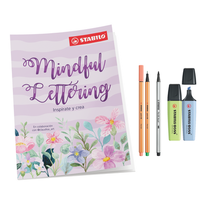 MINDFUL LETTERING STABILO + RESALTADORES + FINES PENS