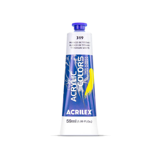 ACRILEX ACRYLIC COLORS X 59 ML. - BLANCO DE TITANIO