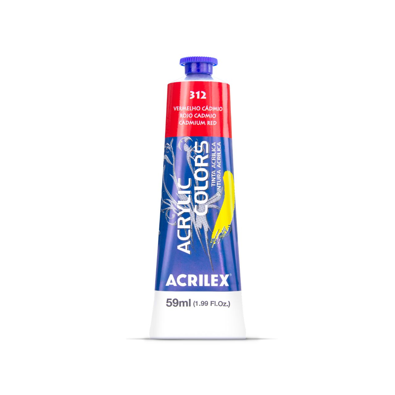 ACRILEX ACRYLIC COLORS X 59 ML. - ROJO CADMIO