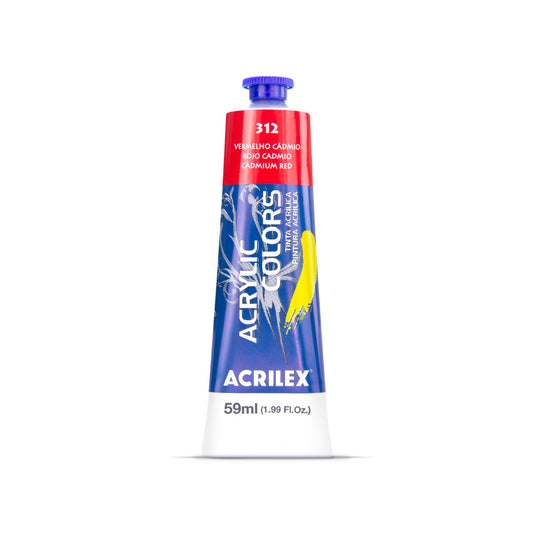ACRILEX ACRYLIC COLORS X 59 ML. - ROJO CADMIO