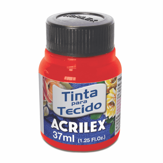 PINTURA PARA TELA FLUORESCENTE ACRILEX - ROJO