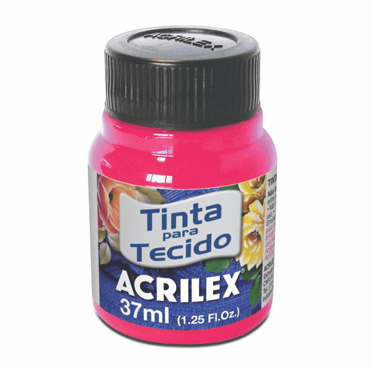 PINTURA PARA TELA FLUORESCENTE ACRILEX - ROSADO