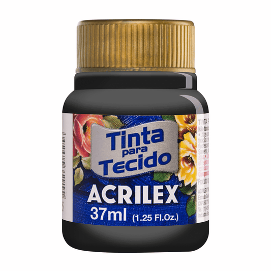 PINTURA METÁLICA PARA TELA ACRILEX - NEGRO