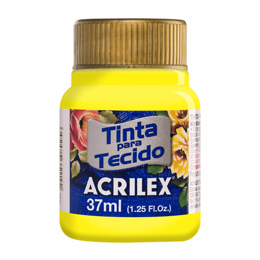 PINTURA METÁLICA PARA TELA ACRILEX - AMARILLO