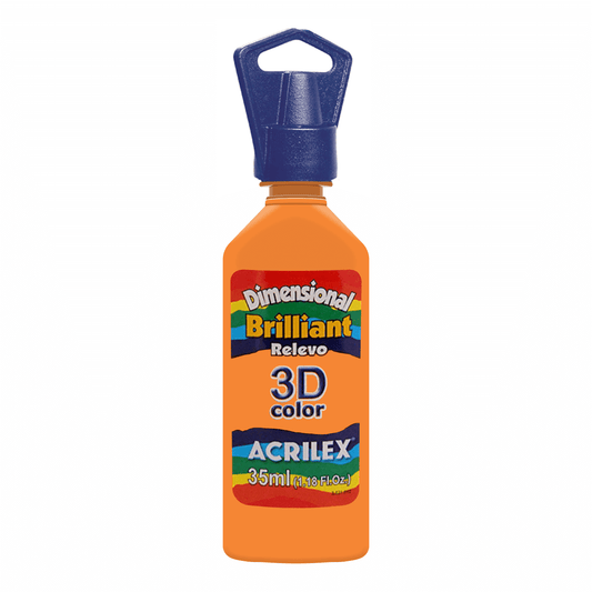 PINTURA ACRILEX DIMENSIONAL BRILLIANT 3D - NARANJA