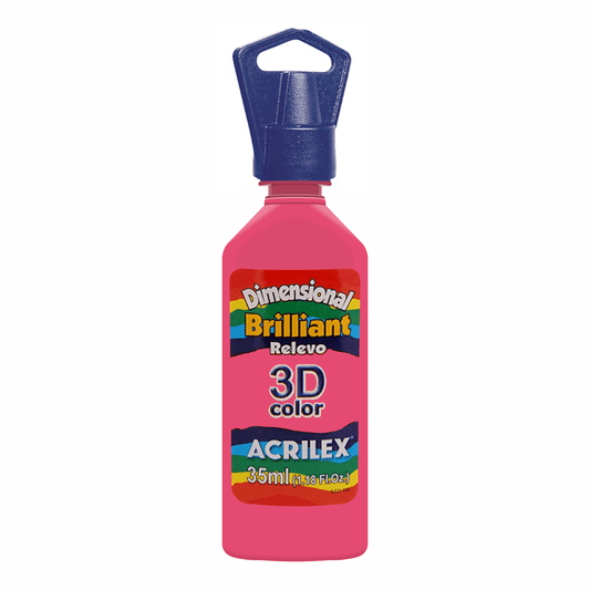 PINTURA ACRILEX DIMENSIONAL BRILLIANT 3D - ROSA TE