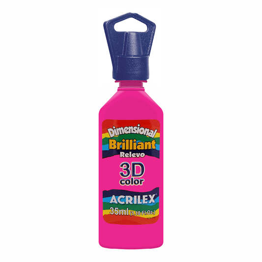 PINTURA ACRILEX DIMENSIONAL BRILLIANT 3D - ROSA FUCSIA