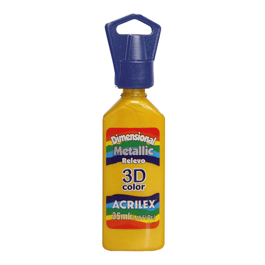 PINTURA ACRILEX DIMENSIONAL METALLIC 3D - ORO