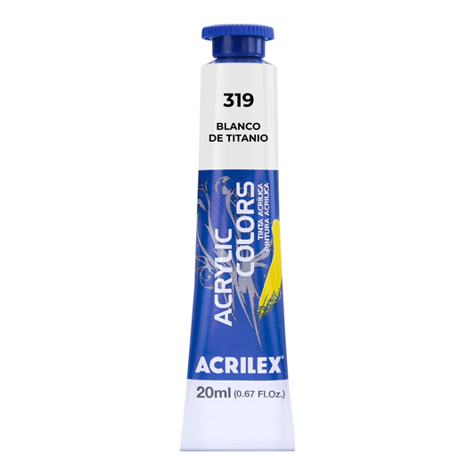 ACRILEX ACRYLIC COLORS X 20 ML. - BLANCO DE TITANIO