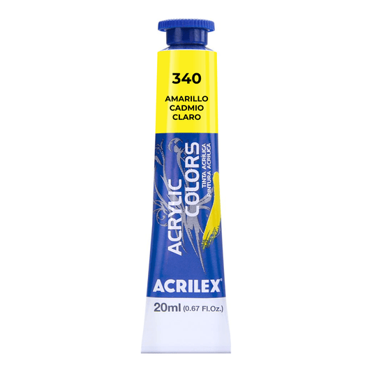 ACRILEX ACRYLIC COLORS X 20 ML. - AMARILLO CADMIO CLARO