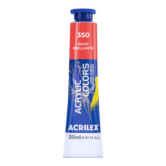 ACRILEX ACRYLIC COLORS X 20 ML. - ROJO BRILLANTE