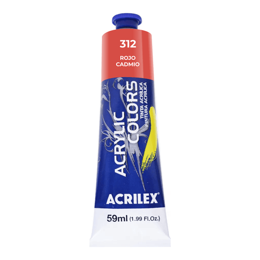 ACRILEX ACRYLIC COLORS X 59 ML. - ROJO CADMIO