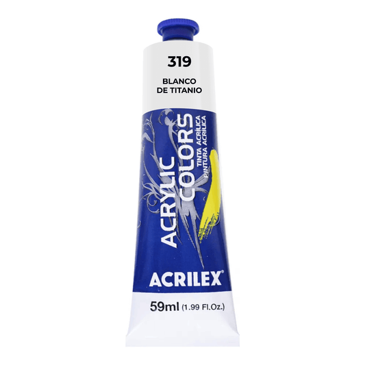 ACRILEX ACRYLIC COLORS X 59 ML. - BLANCO DE TITANIO