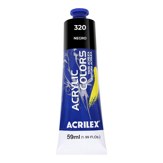 ACRILEX ACRYLIC COLORS X 59 ML. - NEGRO