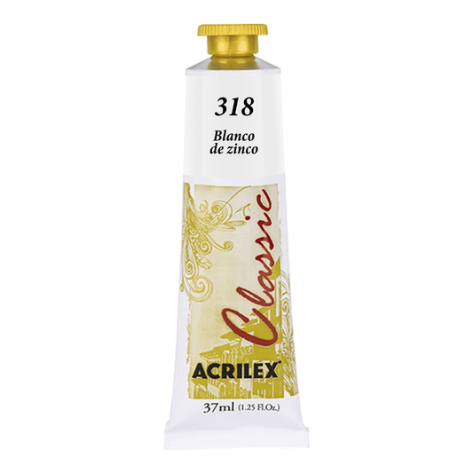 ACRILEX OIL COLORS CLASSIC X 37 ML. - BLANCO DE ZINCO