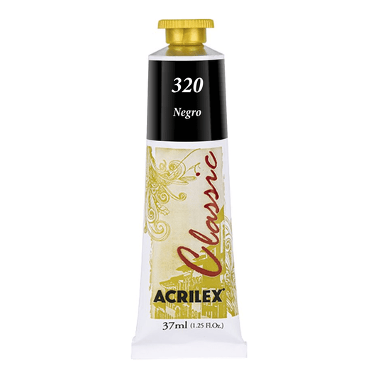 ACRILEX OIL COLORS CLASSIC X 37 ML. - NEGRO