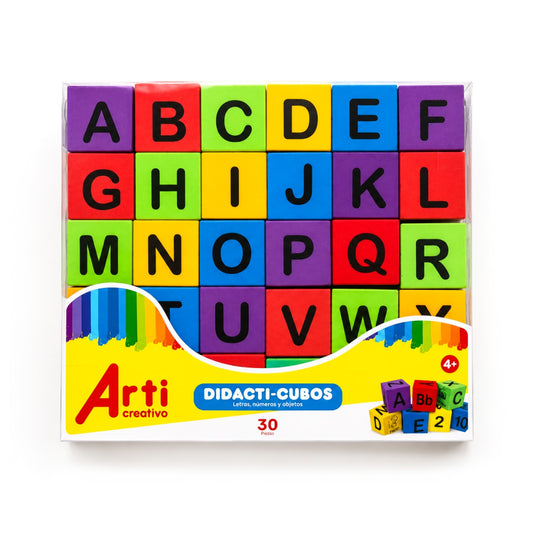 DIDACTICUBOS: JUEGO DE CONSTRUCCION EN GOMA EVA X 30 PIEZAS - ARTI CREATIVO
