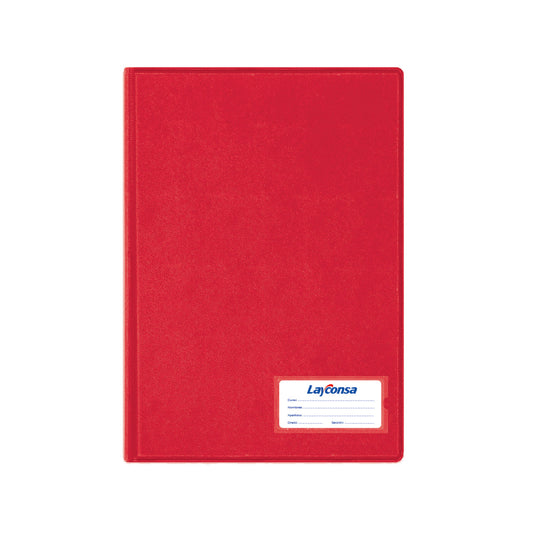 Folder Layconsa A4 D/T c/Gusanillo color rojo