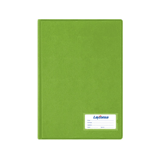 Folder Layconsa A4 D/T c/Gusanillo color verde limón