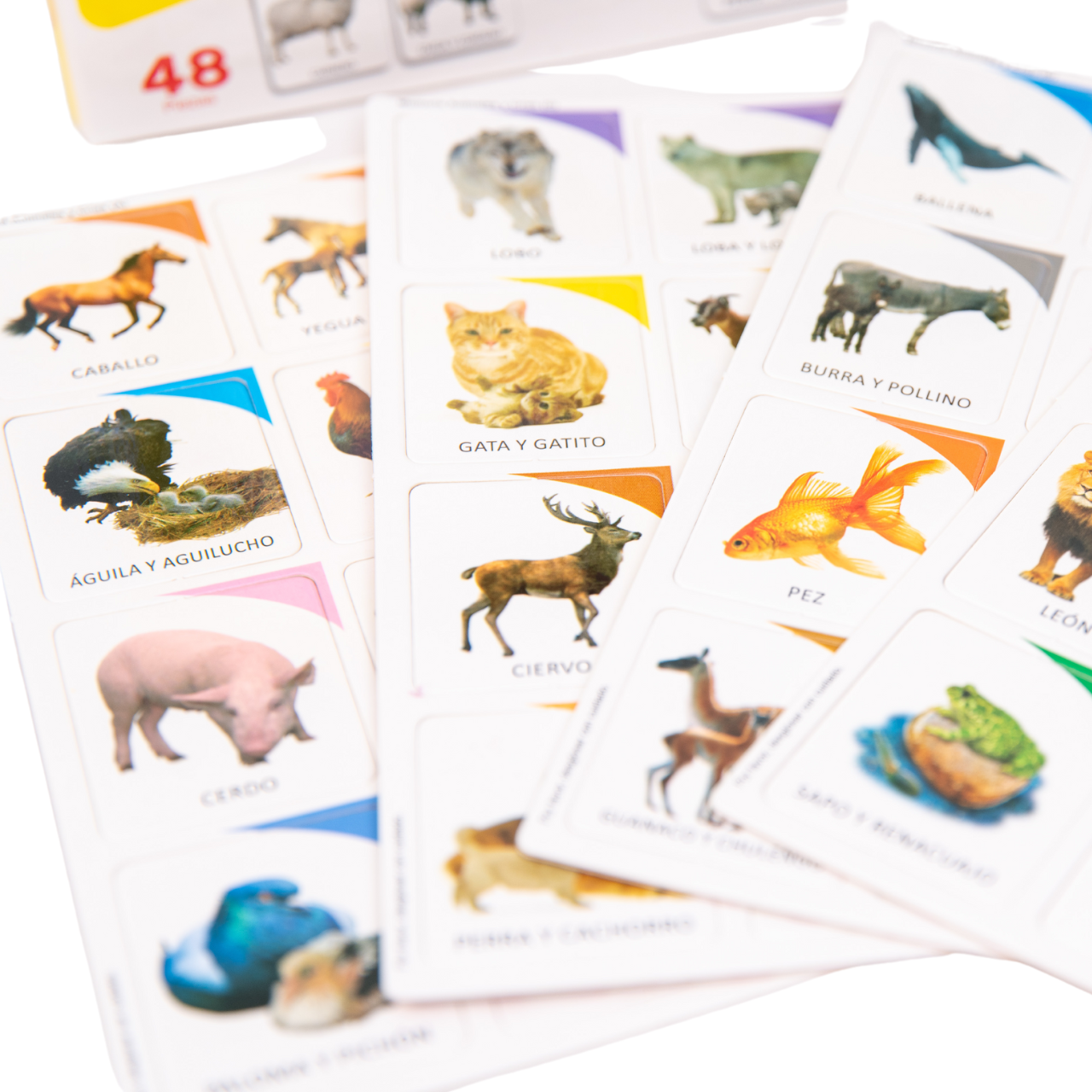 JUEGO DE MEMORIA CON REGLAS "LOS ANIMALES Y SUS CRÍAS" X 48 PZAS. ARTI CREATIVO