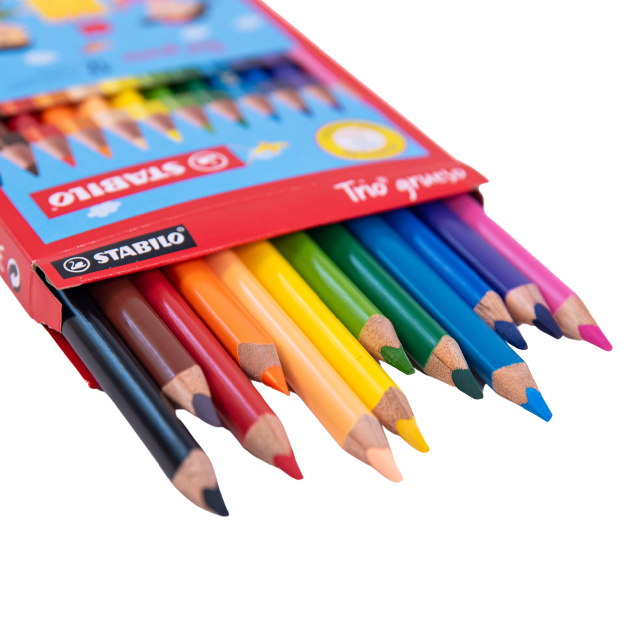LÁPICES DE COLORES STABILO "TRIO" EXTRA GRUESOS X 24 UND.
