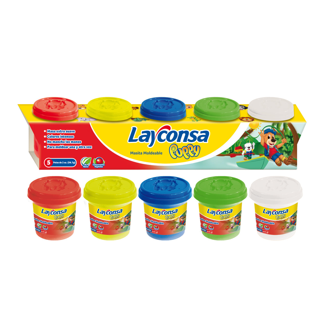 Masa para moldear Layconsa 5 x 2oz