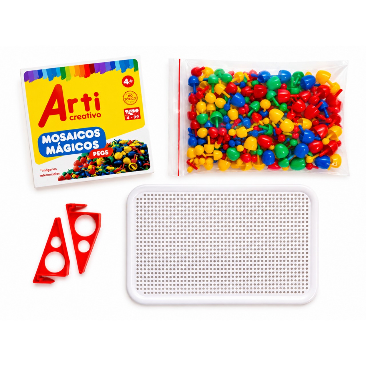 MOSAICOS MÁGICOS: PEGS X 320 PIEZAS - ARTI CREATIVO