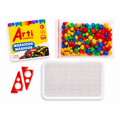 MOSAICOS MÁGICOS: PEGS X 320 PIEZAS - ARTI CREATIVO