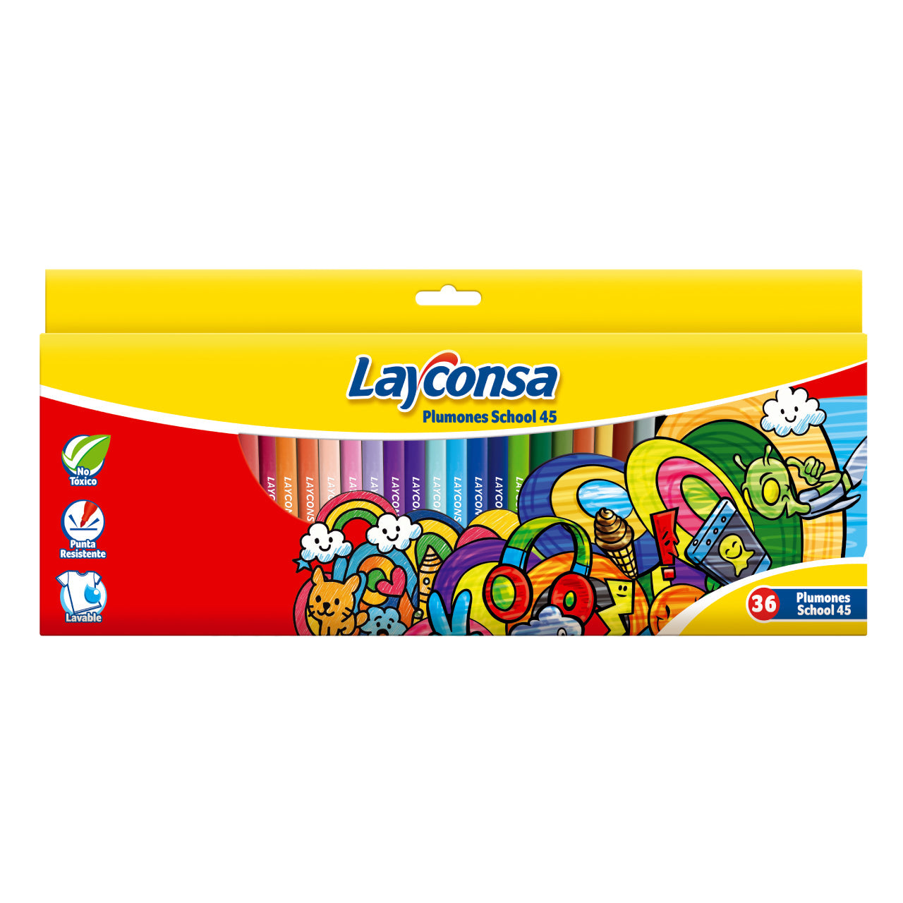 Plumones Layconsa School 45 estuche x 36
