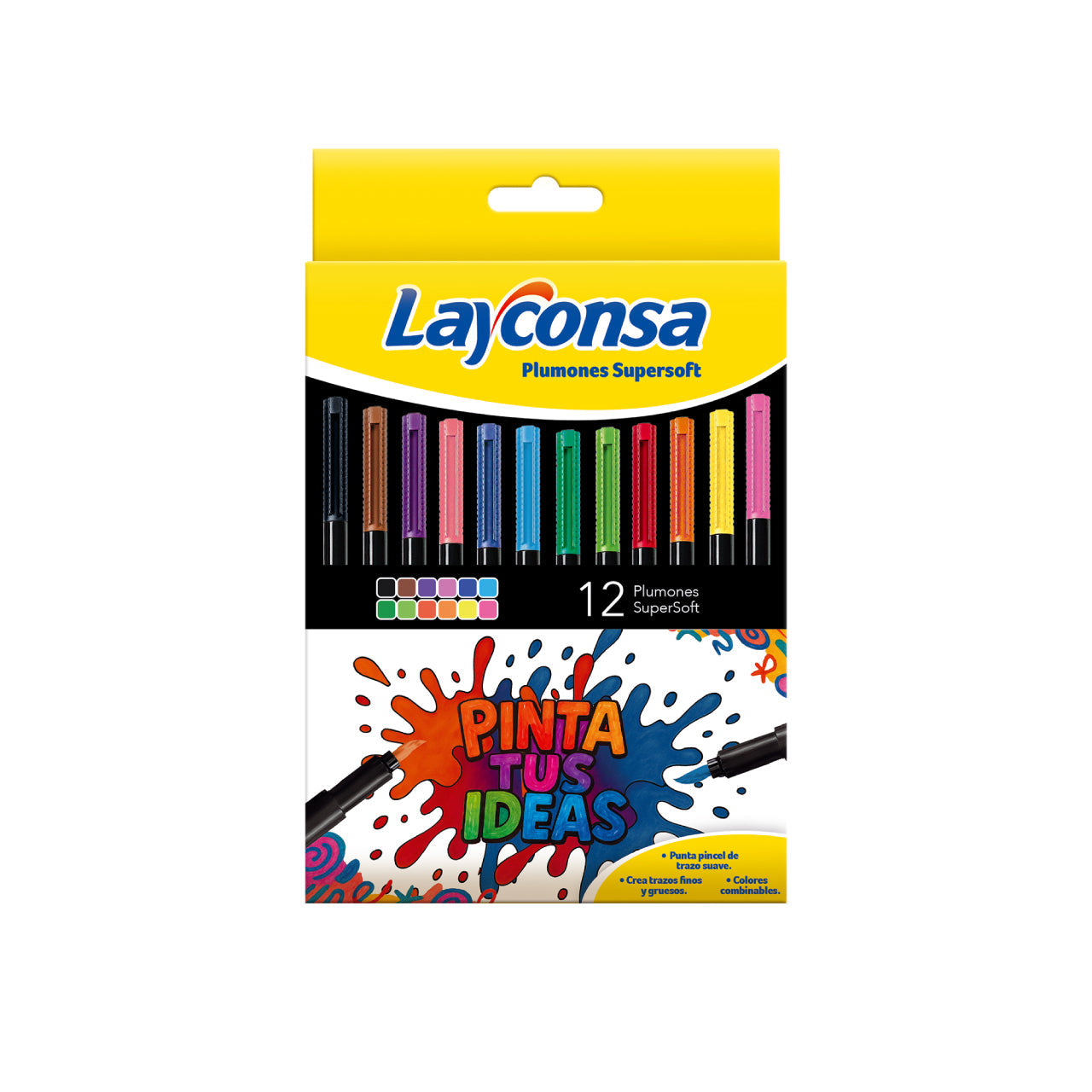 Plumones Layconsa Super Soft x 12