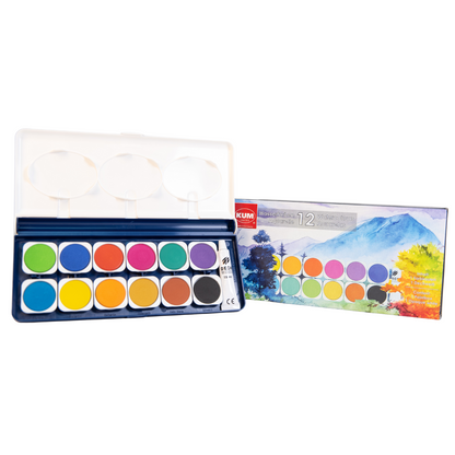 SET DE ACUARELAS KUM X 12 COLORES