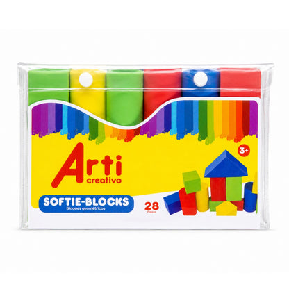 JUEGO DE CONSTRUCCION EN GOMA EVA: SOFTIE BLOCKS X 28 PIEZAS - ARTI CREATIVO