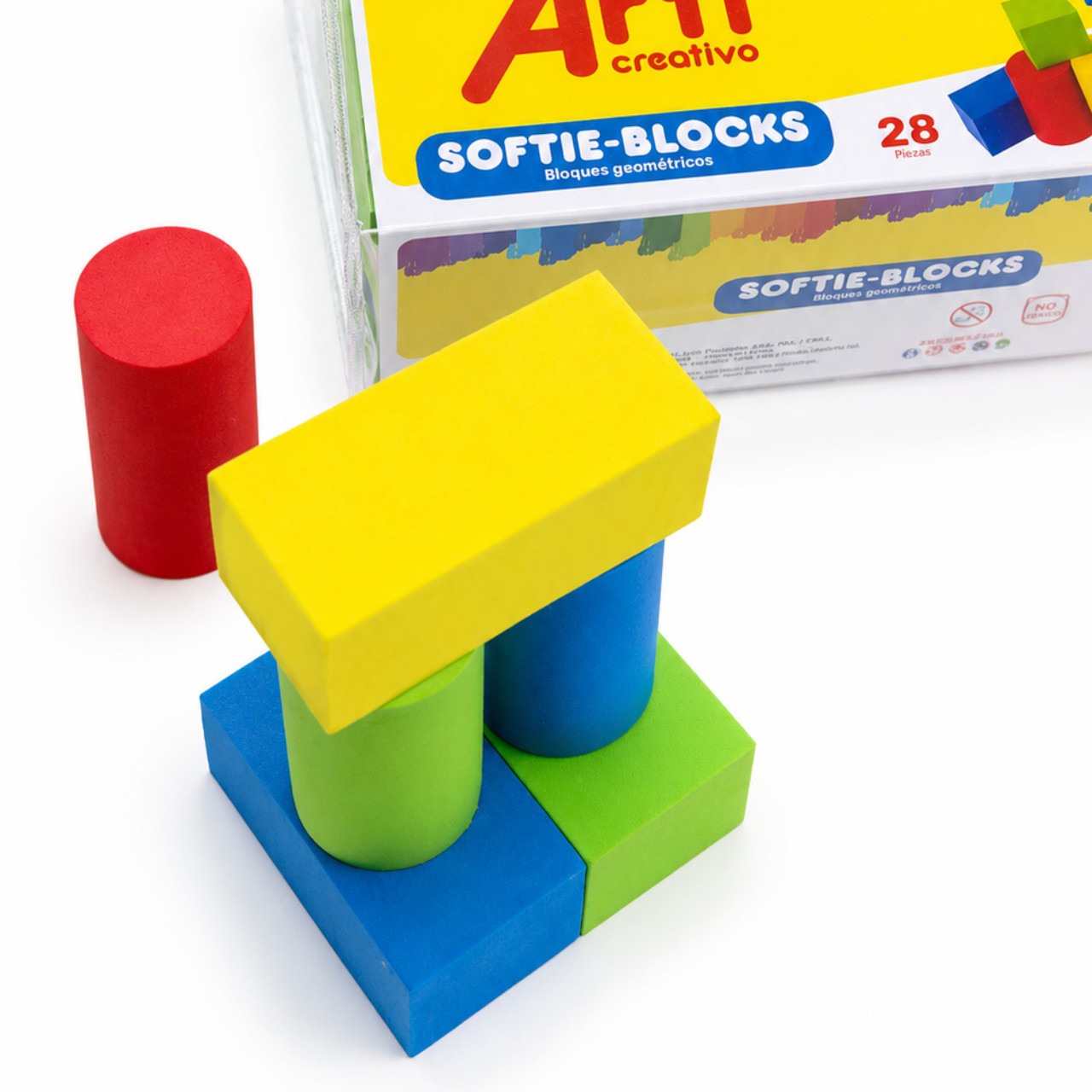 JUEGO DE CONSTRUCCION EN GOMA EVA: SOFTIE BLOCKS X 28 PIEZAS - ARTI CREATIVO