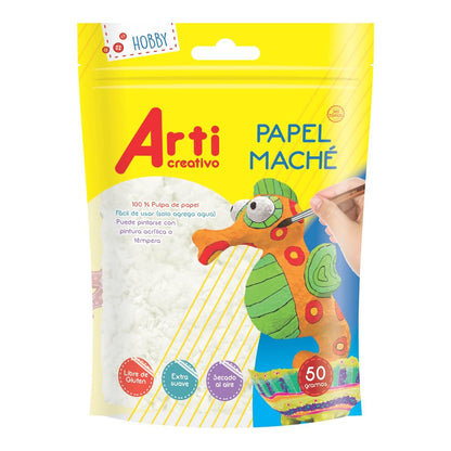 PAPEL MACHÉ X 50 GR - ARTI CREATIVO