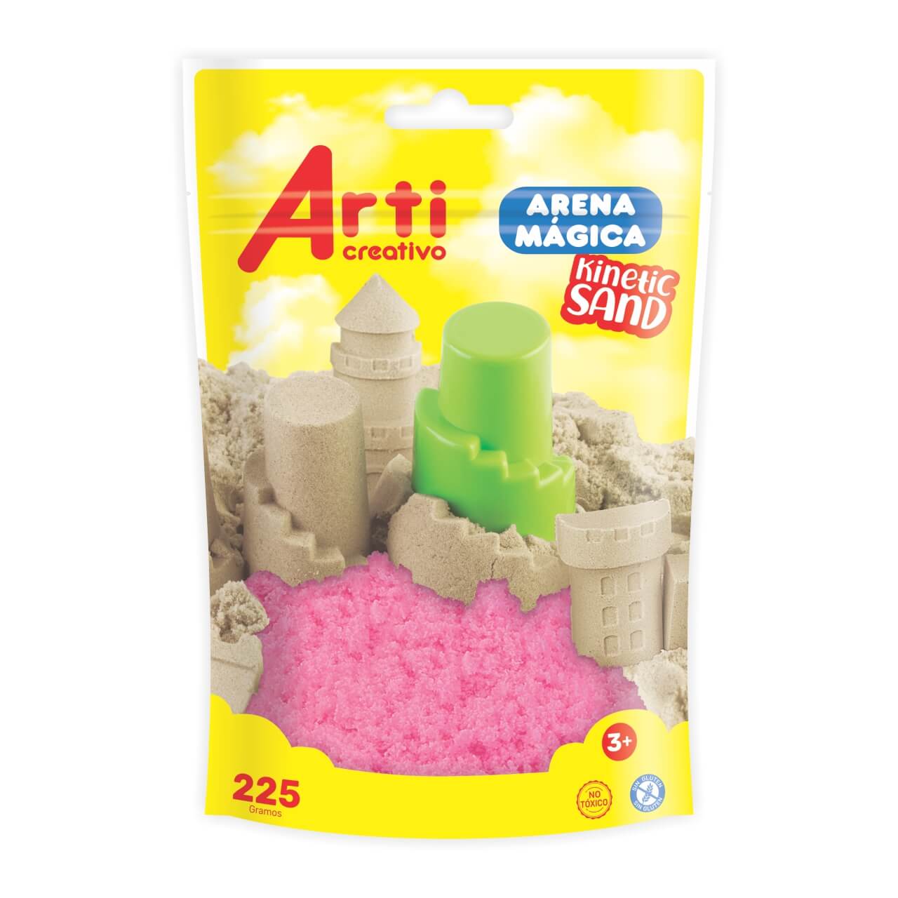 ARENA MÁGICA ZIPLOC COLOR ROSADO ARTI CREATIVO X 225 GR.