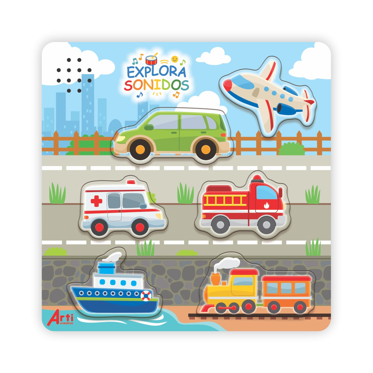 JUEGO DE ENCAJE MUSICAL ME VOY DE VIAJE X 6 PZA