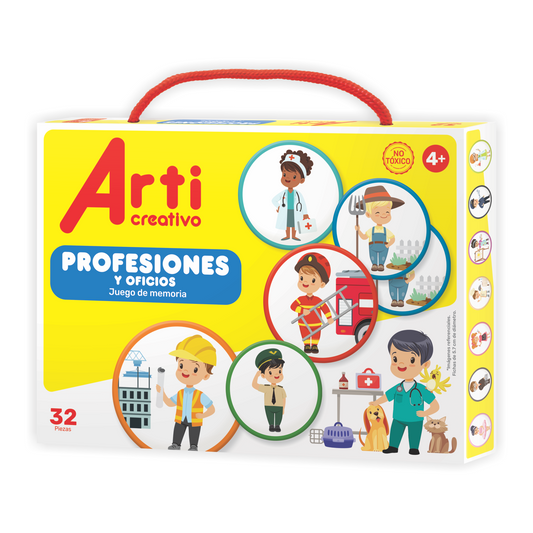 JUEGO DE MEMORIA "PROFESIONES Y OFICIOS" X 32 PZAS. ARTI CREATIVO