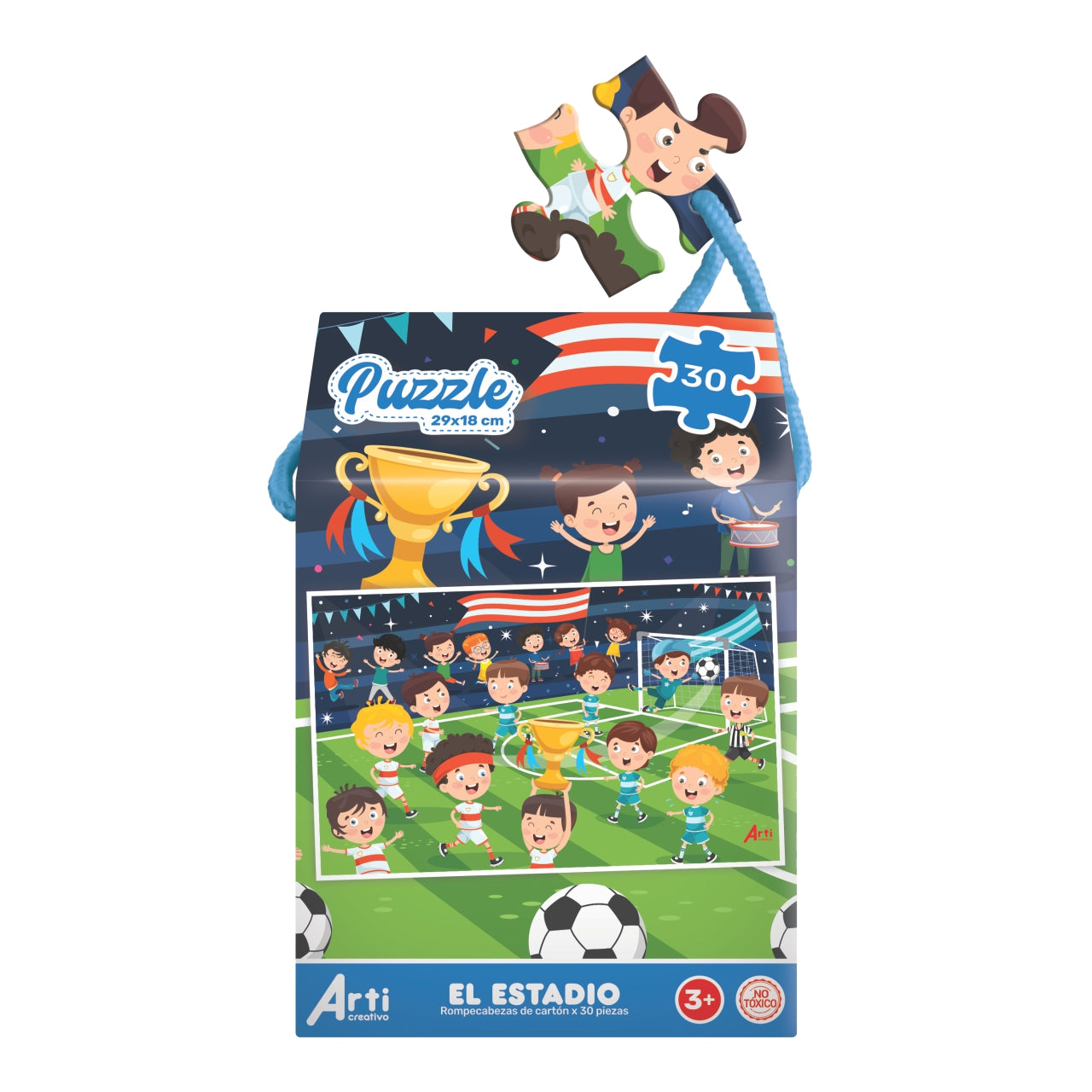 ROMPECABEZAS DE REGALO "EL ESTADIO" X 30 PZAS. ARTI CREATIVO